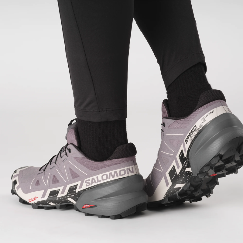 Salomon Speedcross 6 Women's Moonscape/Black - WIDE-6